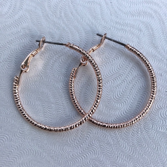 costume jewelry Jewelry - Large Hoop earrings women’s rose gold